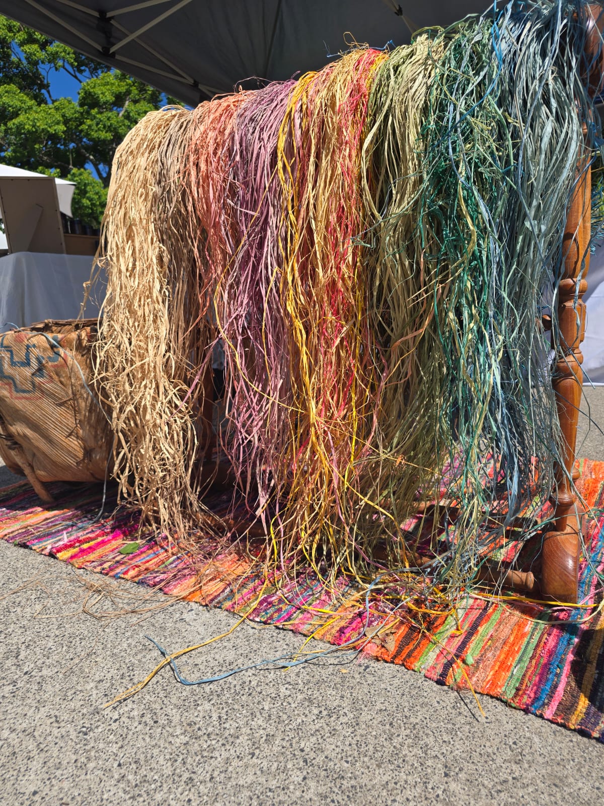 Handmade Raffia Earrings - 2 sizes